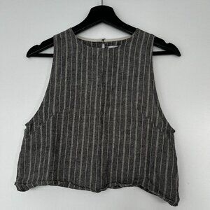 Odeyalo - Grey linen tank top, Made in MTL (xs/s)